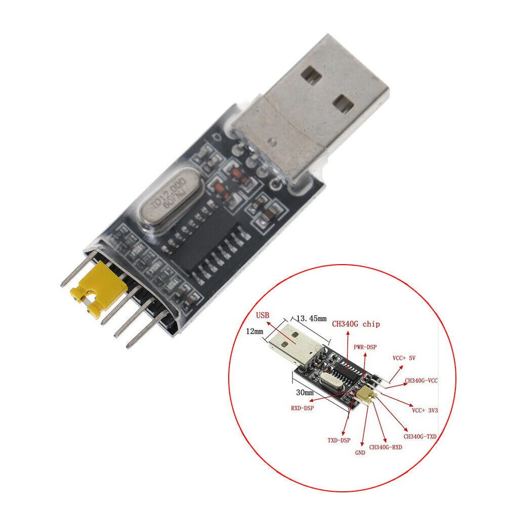 USB to TTL CH340 module CH340G 3.3v 5v switch with stc download cable MDATA  WF