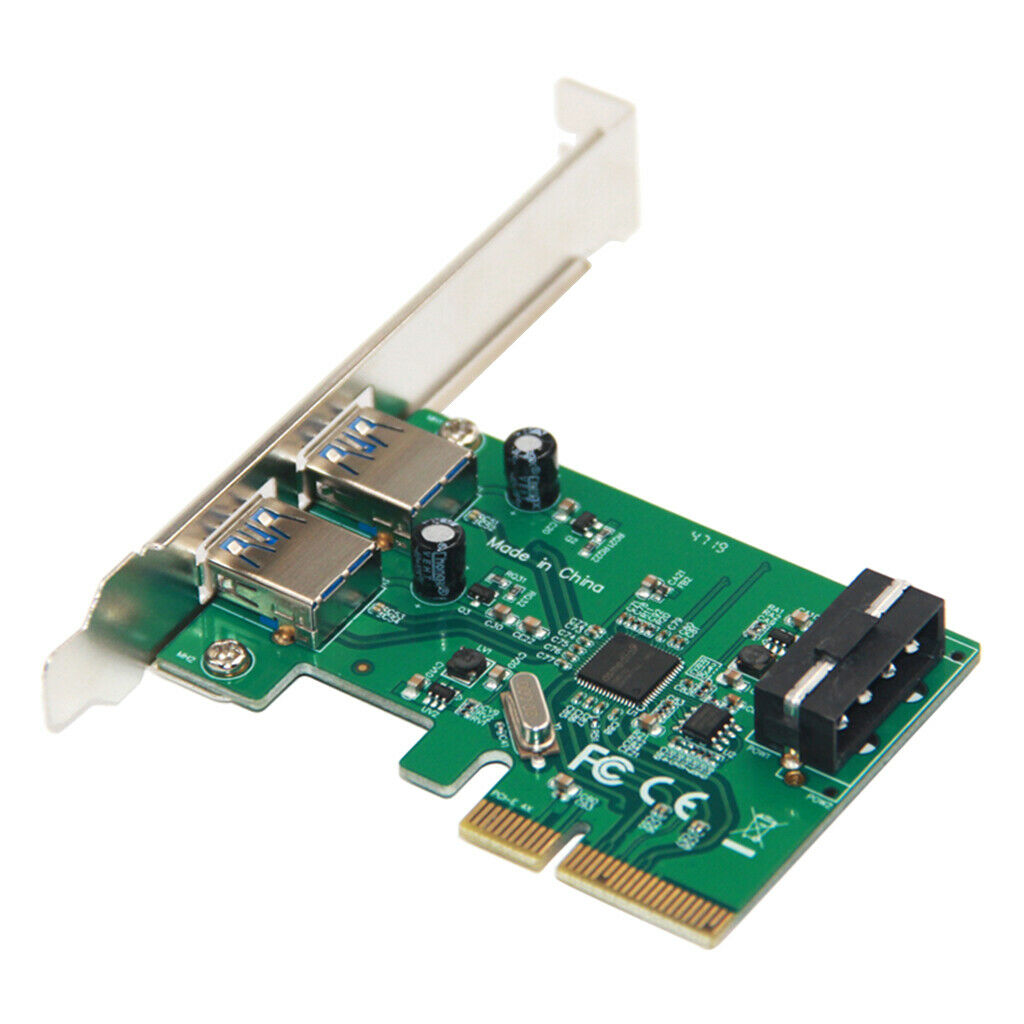 PCI-E 4x Express to 2 Ports USB 3.1 Add on Expansion Card Adapter 10 Gbps