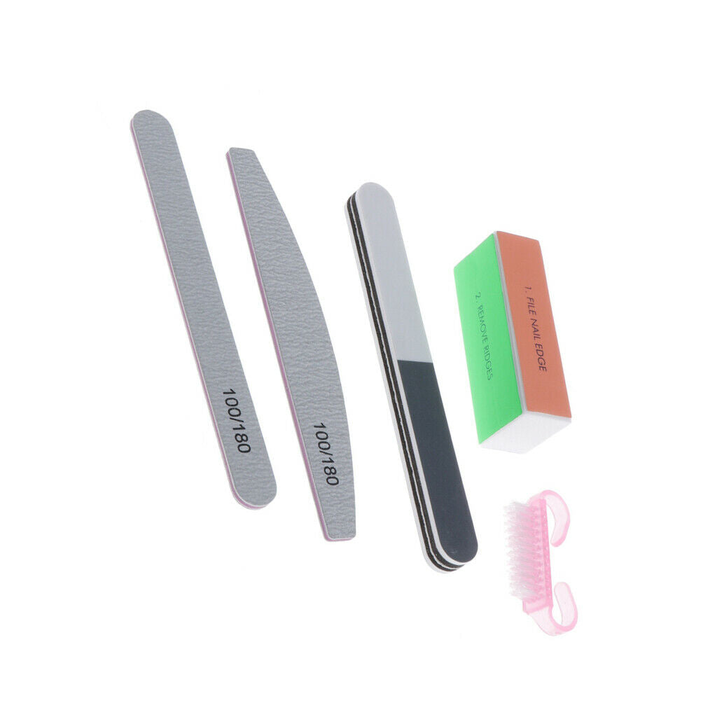 Nail Buffer Block, 5pcs/set Nail Polisher with File for Acrylic Nails