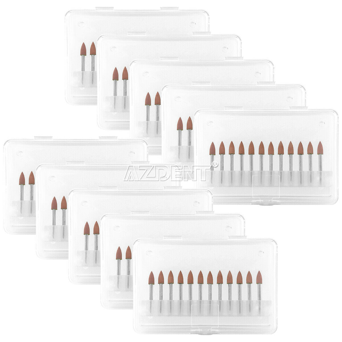 10X 12pcs/kit Dental 0413 Brownie Polishers Friction Grip FG Mini Points 1.6mm
