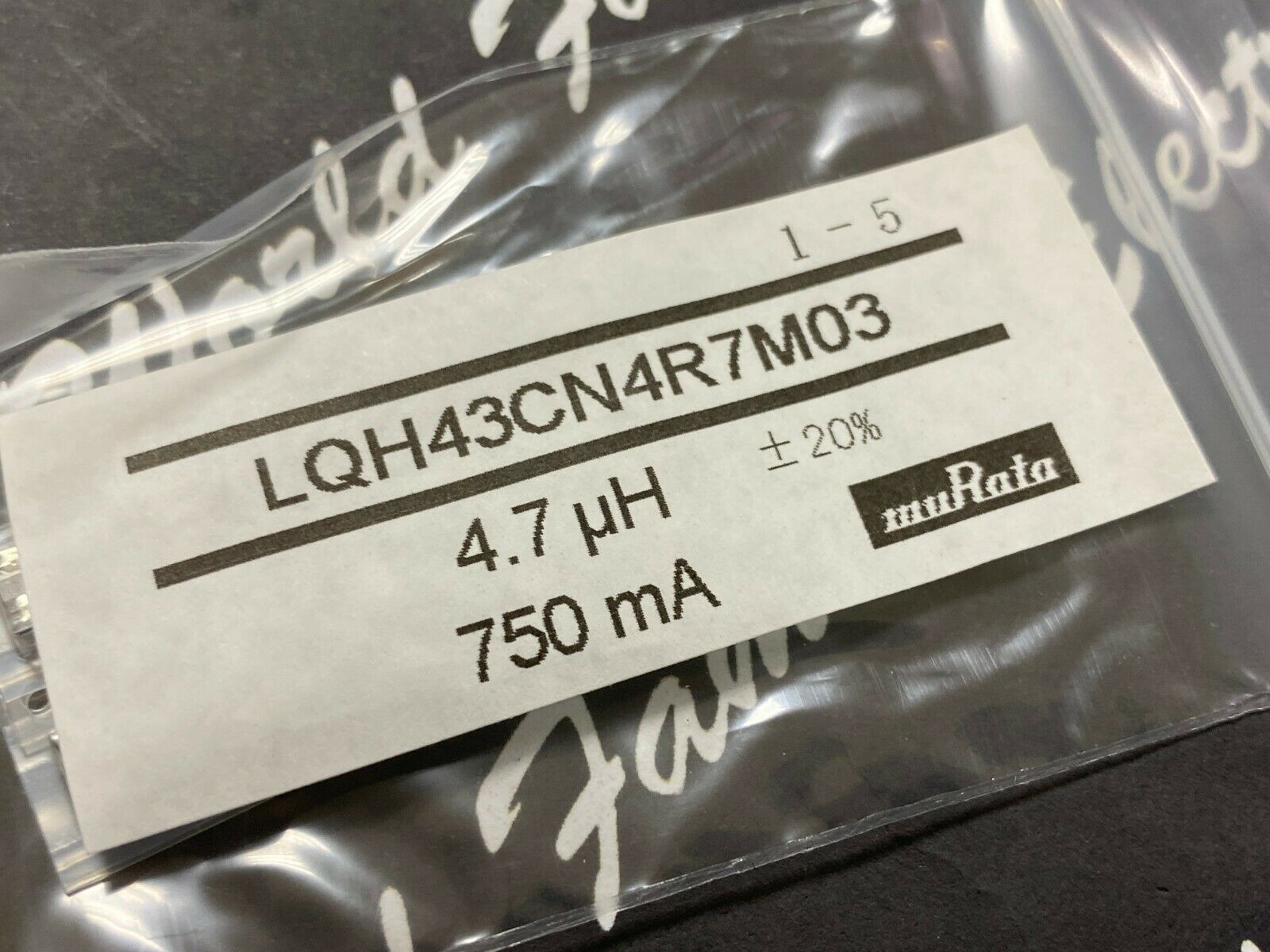 10pcs - muRata LQH43CN4R7M03 4.7uH 750mA 20% SMD Inductor