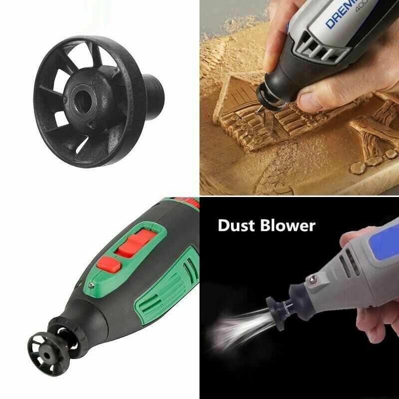 Dust Blower with Thread Electric Grinder Chuck for Dremel Tools Accessories Suit