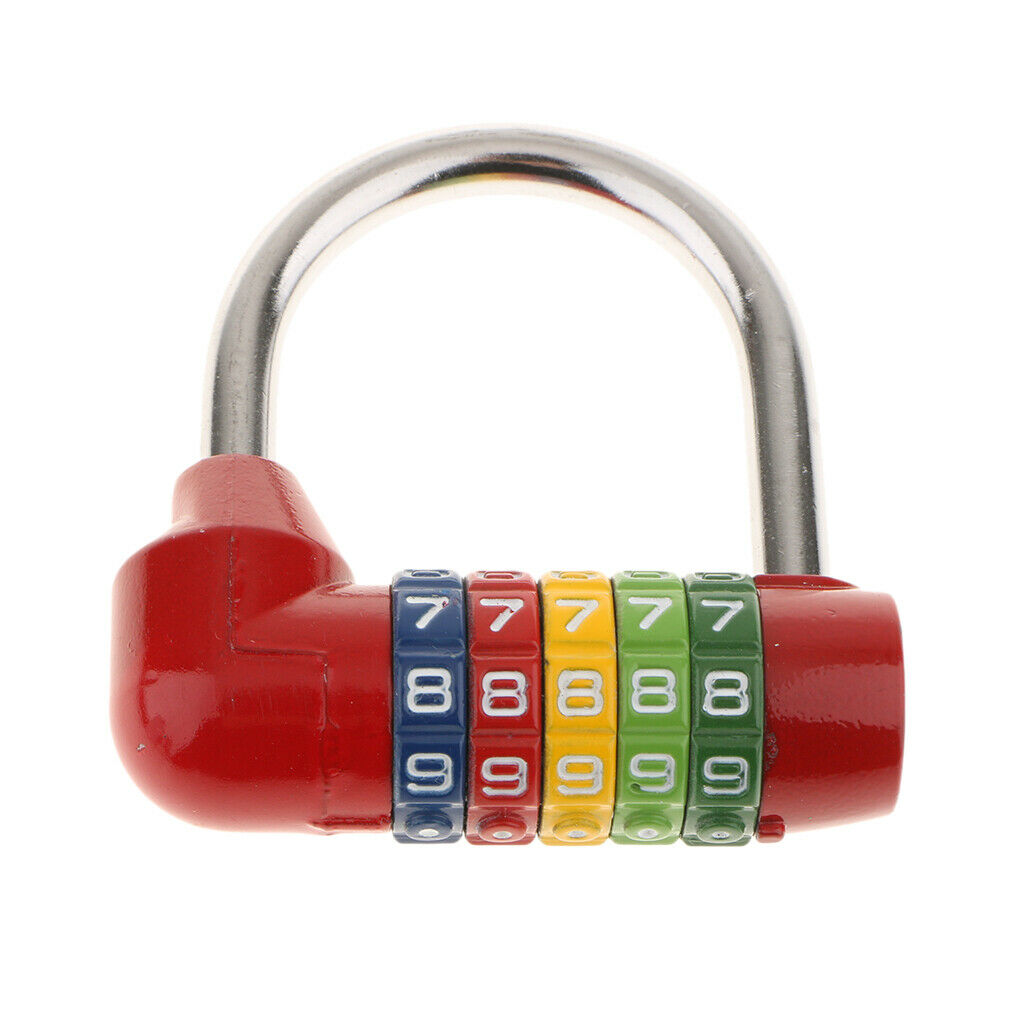 2x Mini 5 Digits Number Password Code Lock Combination Padlock Resettable for