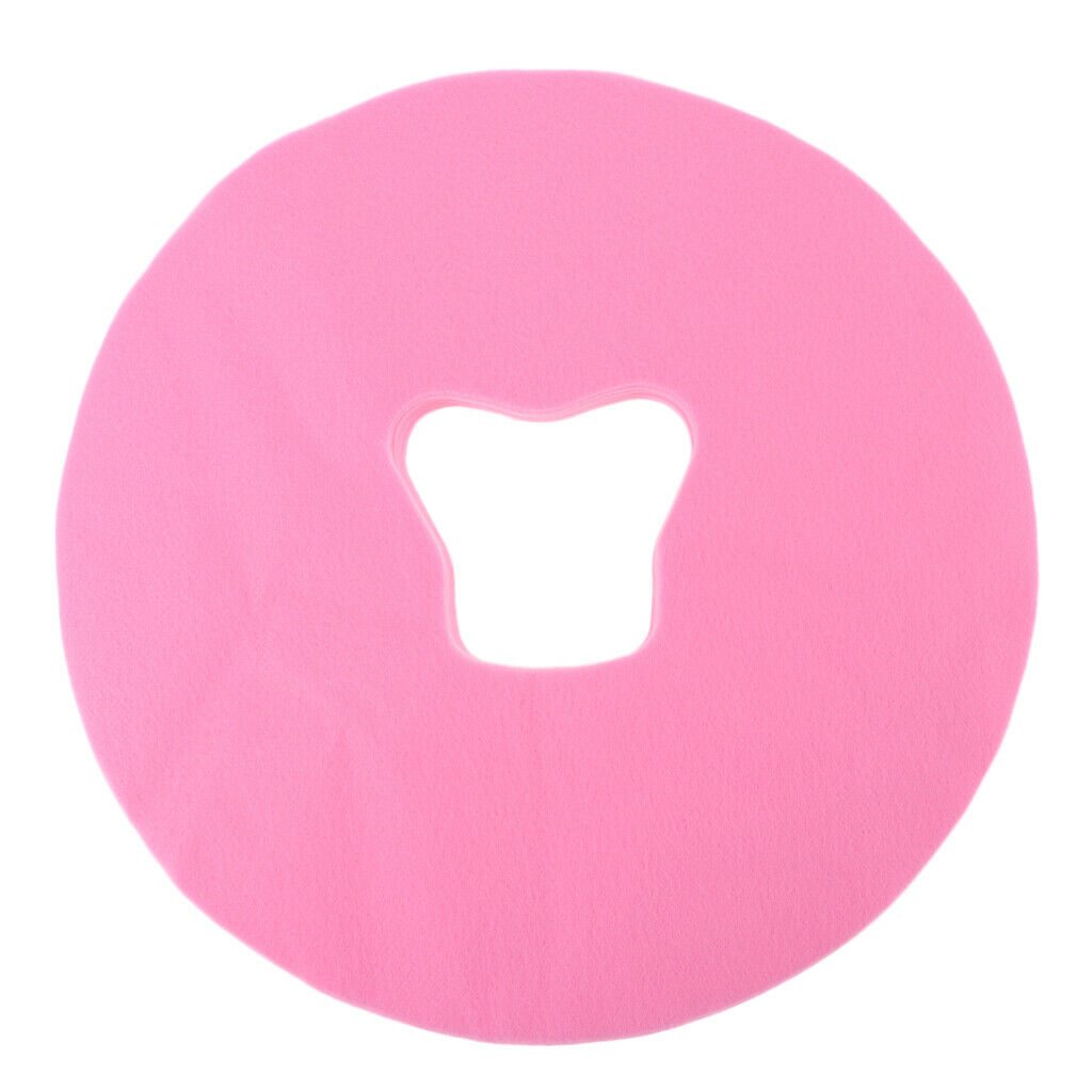 100 Pieces Pinke Massage Table Face Cradle Covers Soft Flat Headtest Covers