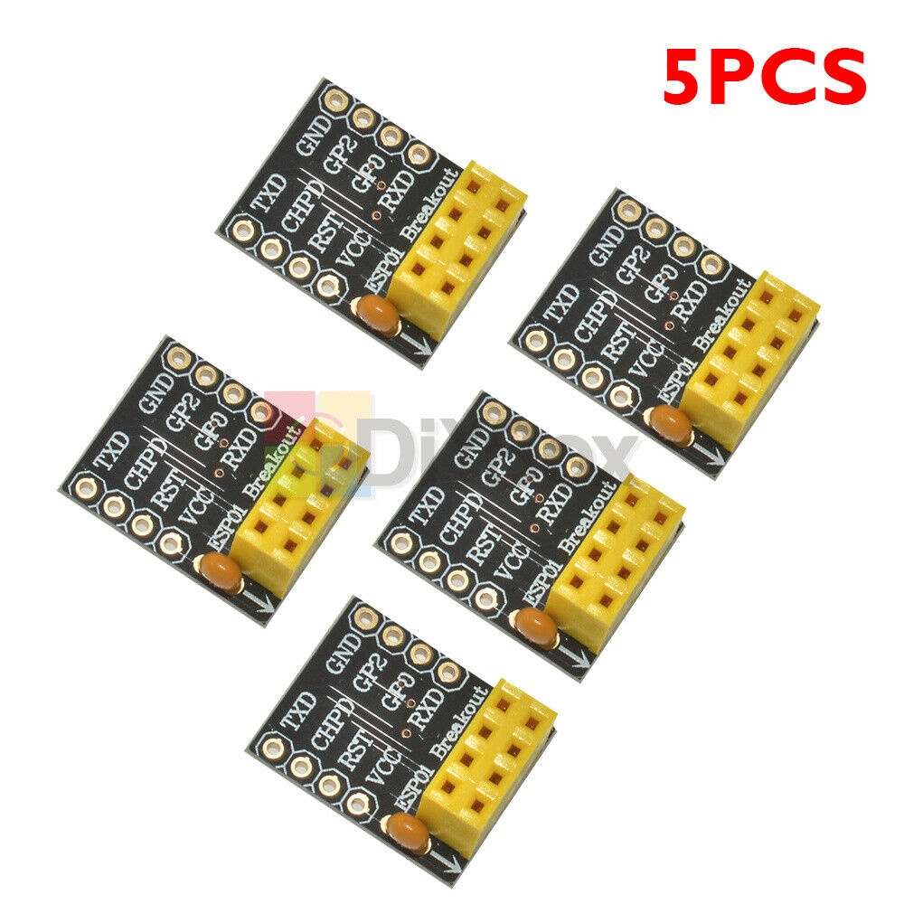 5pcs Breadboard Adapter for ESP8266 ESP-01/01S Wifi Transceiver Breakout Board
