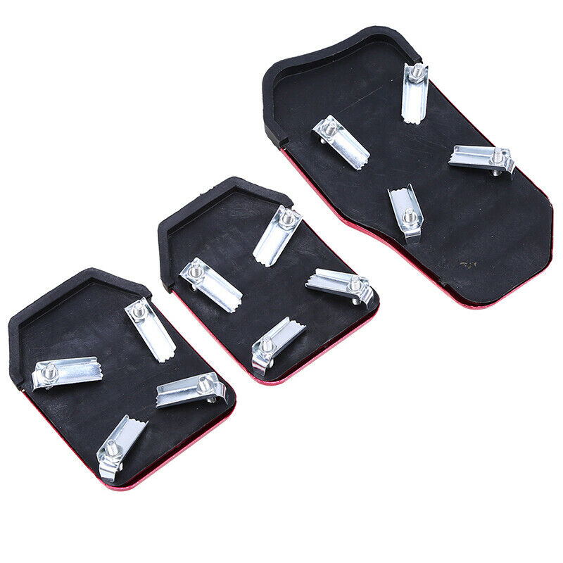 3pcs Car Red Non-Slip Automatic Brake Foot Pedal Pad Cover Universal Accessories