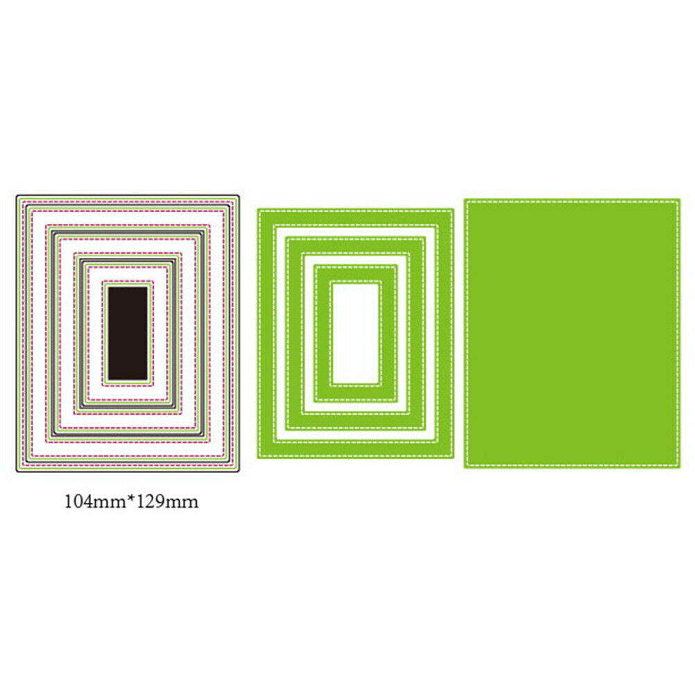 4Pcs Rectangular Design Metal Cutting Die For DIY Scrapbooking Album Pape.l8