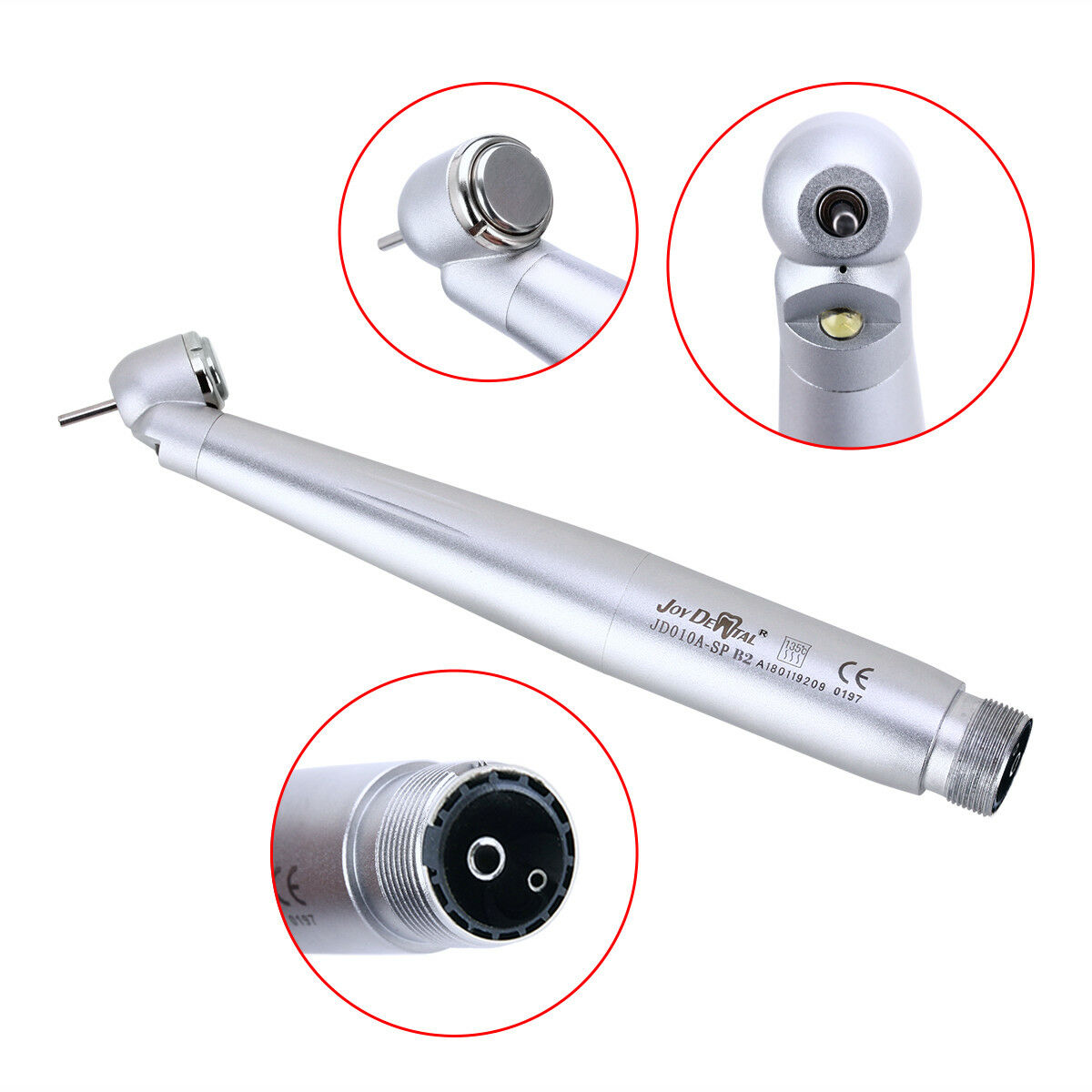 Nsk Style Dental 45° E-generator LED High Speed Handpiece Push Button 2 holes