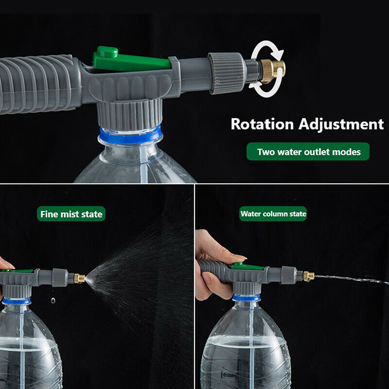 High Pressure Air Pump Manual Sprayer Adjustable Drink Bottle Spray Head Noz DF