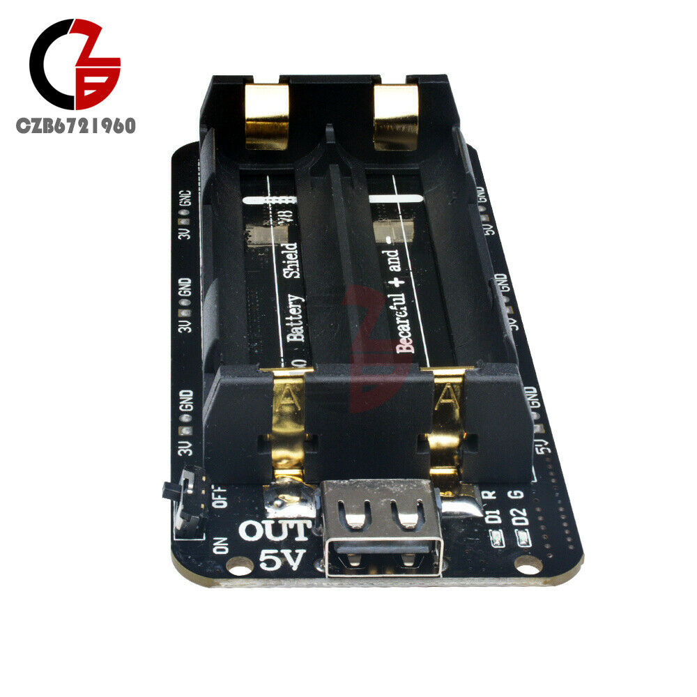 Dual Volt 3V/5V 18650 Battery Shield V8 for Arduino ESP32 WiFi ESP8266 Board