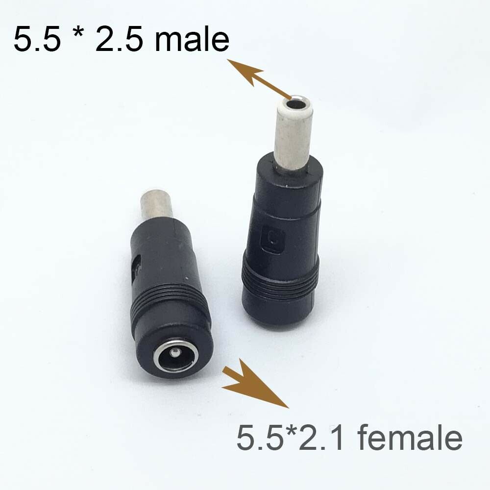 5.5mm x 2.5mm Male Plug to 5.5mm x 2.1mm female Jack DC Power Adapter_sx