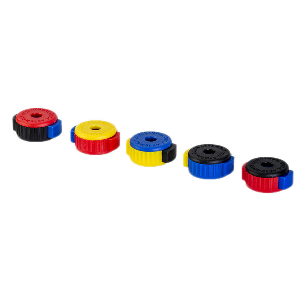 5/Pack Plastic Quick Release Cymbal Mate Nut Knobs Drum Kit Accessories 8mm