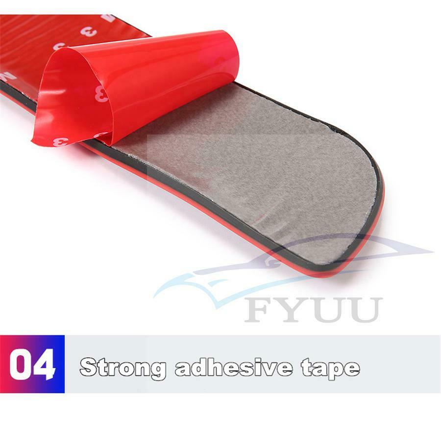 Universal 4PC Black Rubber Car Door Scuff Sill Cover Panel Step Protector Sport