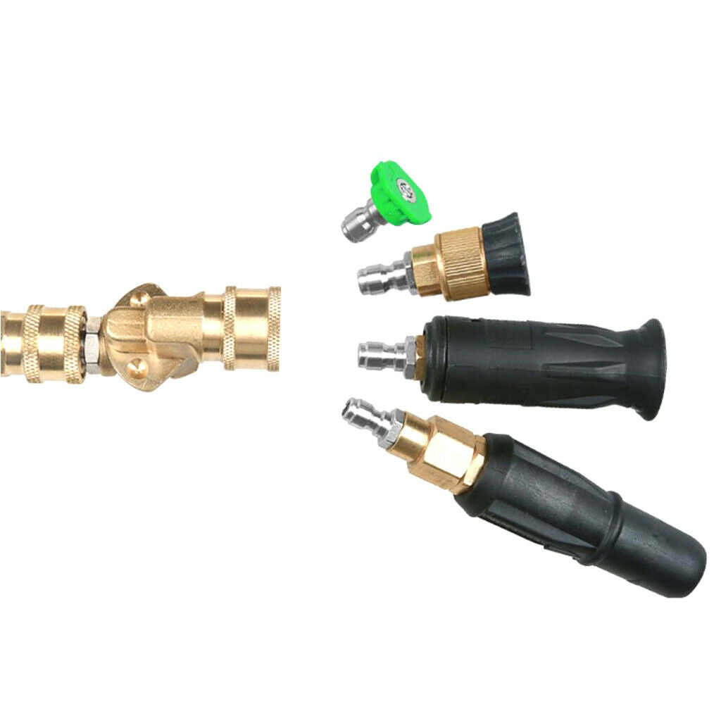 Pivots Coupler 1/4" Quick Connect Pressure Washer Nozzle 4500 PSI NEW