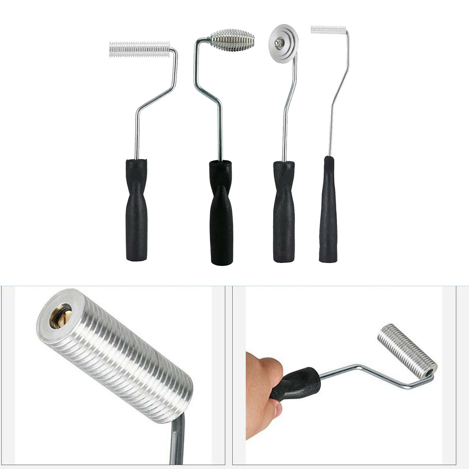 4pcs Bathtub Boat Repair Fiberglass Laminating Roller Bubble Paddle Tool Kit