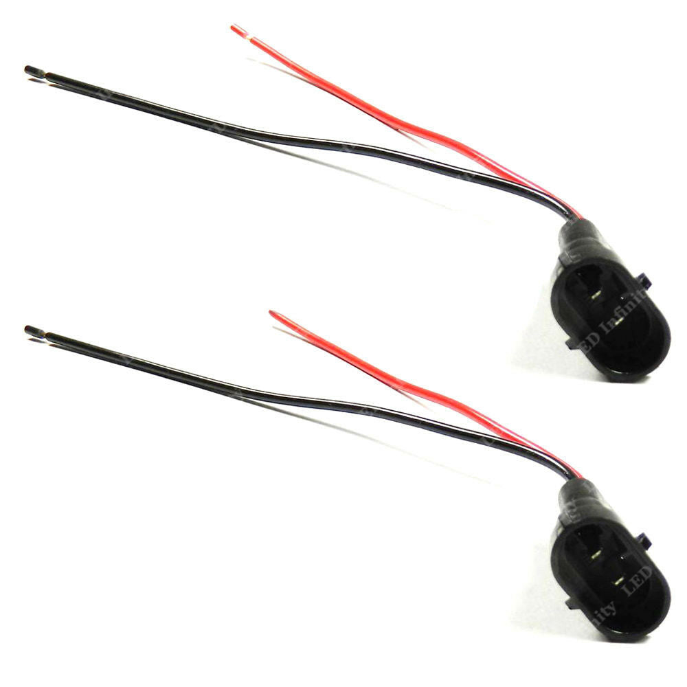 2Pcs H11 Male Socket Wire Harness Adapter for Headlight Hi/Lo Beam Fog Light DRL