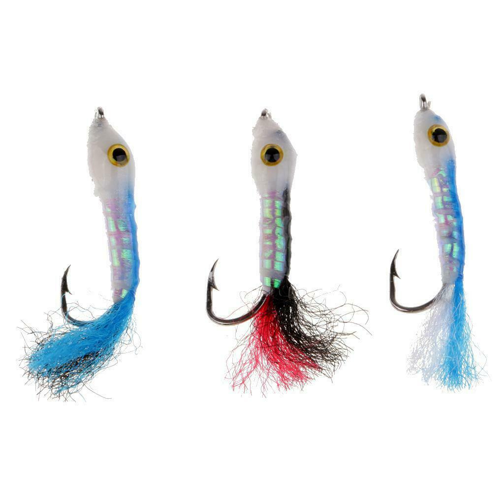 3pcs Sinking Fly Fishing Files Simulation Wet Flies Minnow with Size 8# Hook