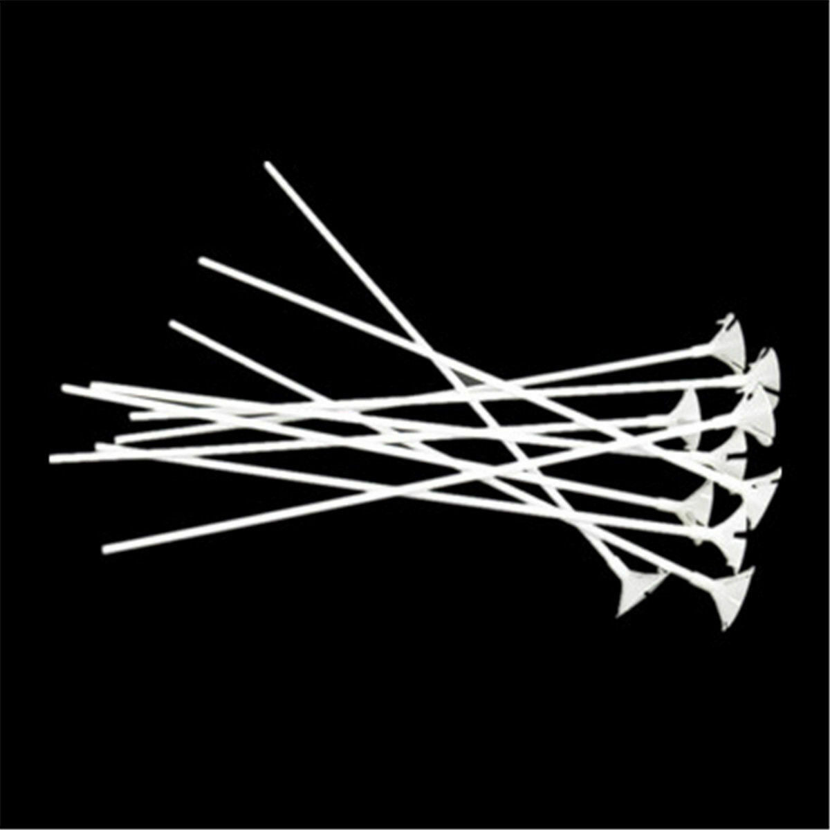 Caydo 25 Pieces Plastic White Balloon Sticks Holders and Cups for Party
