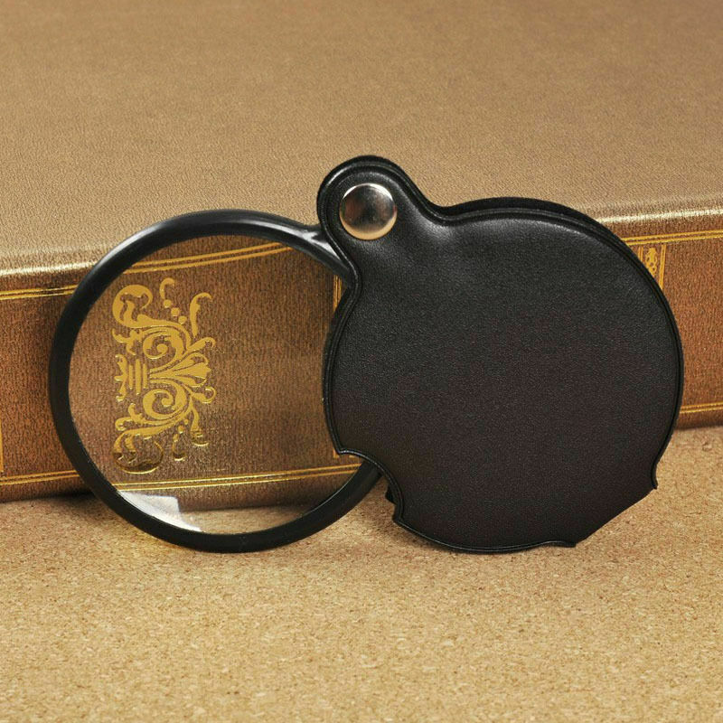 Mini 5X 60mm Magnifying Glass Loupe Lens Jewelry Pocket Folding Magnifier