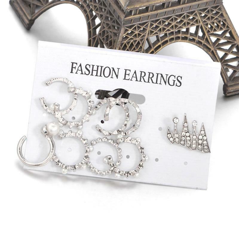 9Pcs Ear Clips Bohemia Ear Cuffs Earrings Non-pierced Ears Fashion Women Girl
