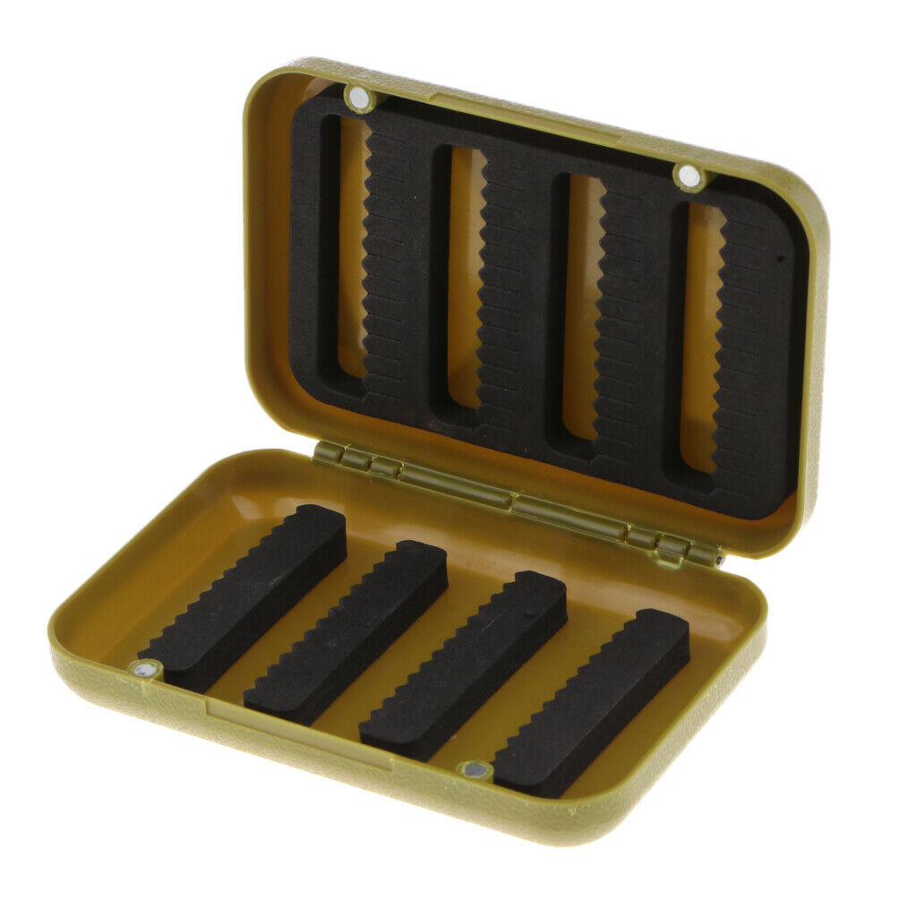2PCS   Fly Fishing Box Portable Slit Foam Fish Lures Hooks Jigs Case