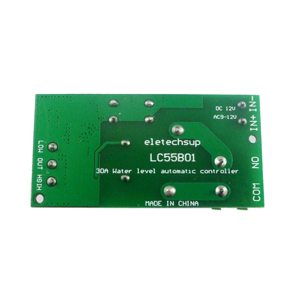 30A Liquid Sensor Switch Relay High-power Water Level Automatic Controller DC12V
