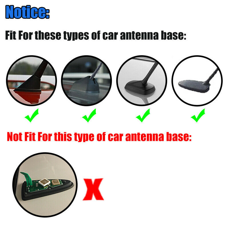 Car Truck Roof Aerial Cover FM/AM Radio Signal Grey Shark Fin Antenna Universal