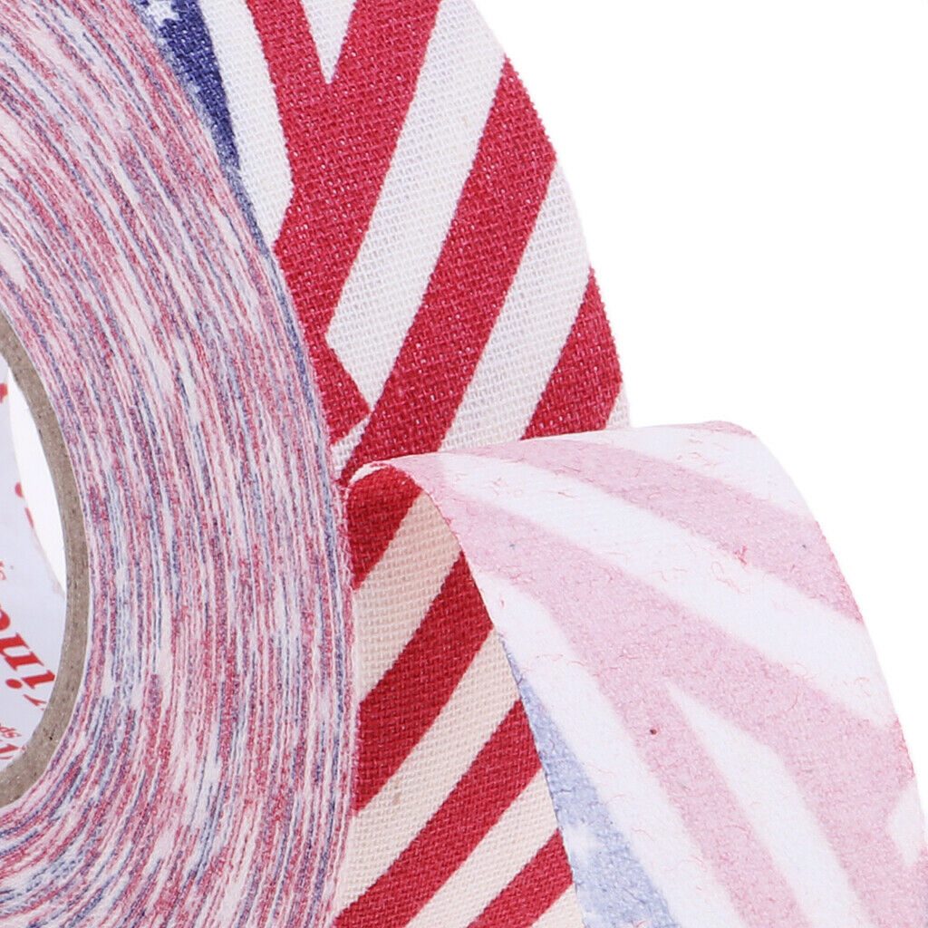 Cloth Hockey Stick Handle Sticky Grip Tape Ice Hockey Wrap Red Stripe