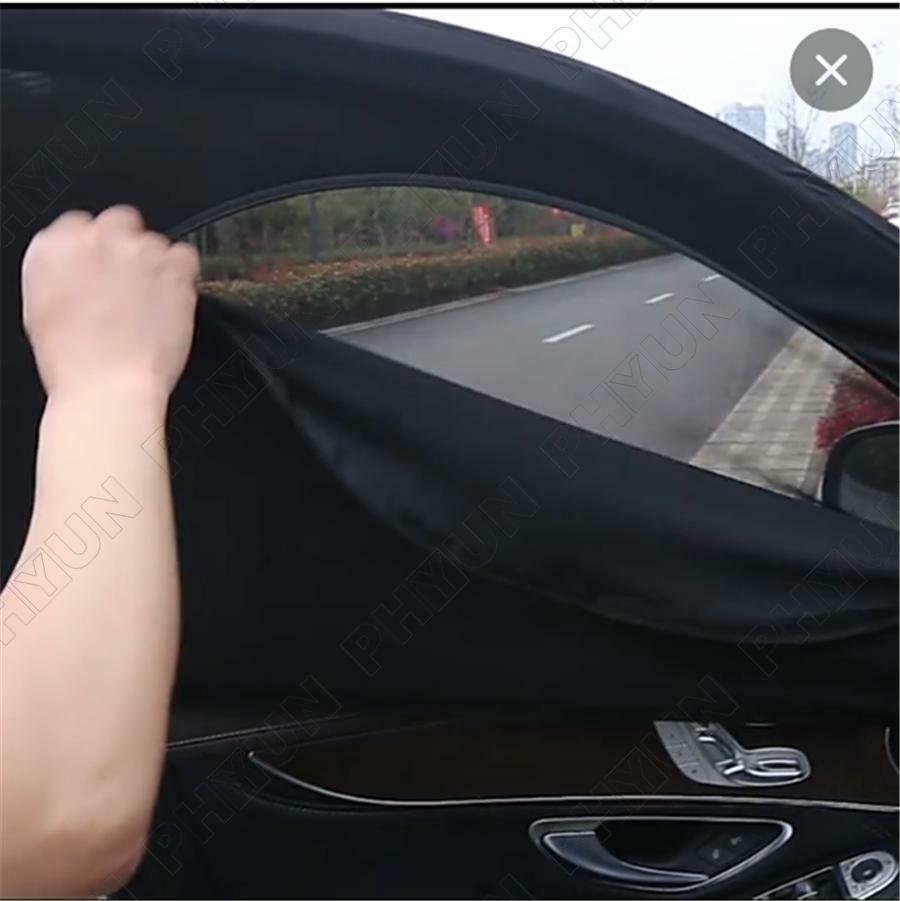 Double Layer w/ Zipper Car Front Side Window Sunshade Sun Shade Cover UV Protect