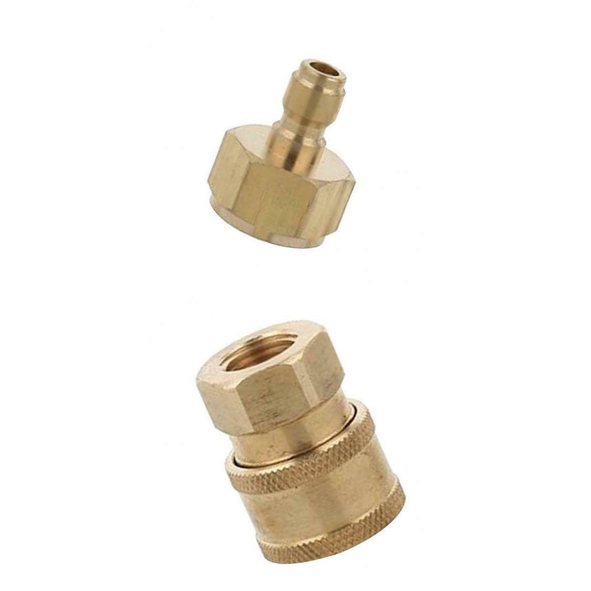2pc Brass Pressure Washer Quick Release Connectors Garden Hose Watering