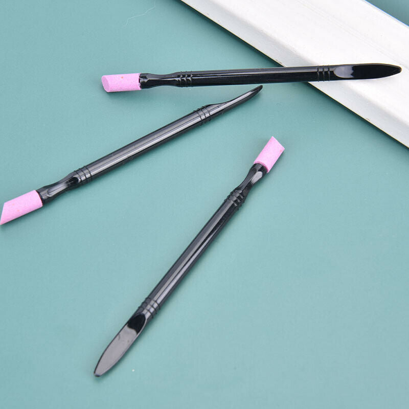 1PC Nail Art Quartz Pusher Cut Tool Manicure Stone Polish Stick Grinding RodFCA