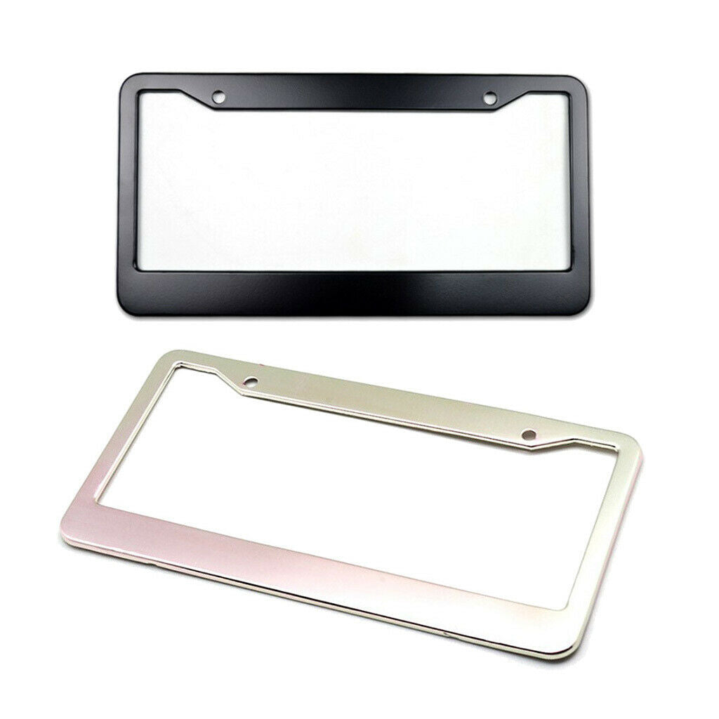 2pcs Universal Replacement Aluminium Car License Plate Frame Holder NEW