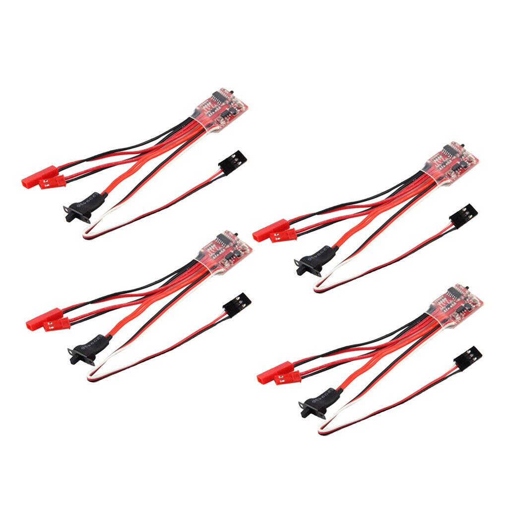 Set of 4 Brushed ESC for RC Truck Tank Car Boat Models Accessories 3-9.4V