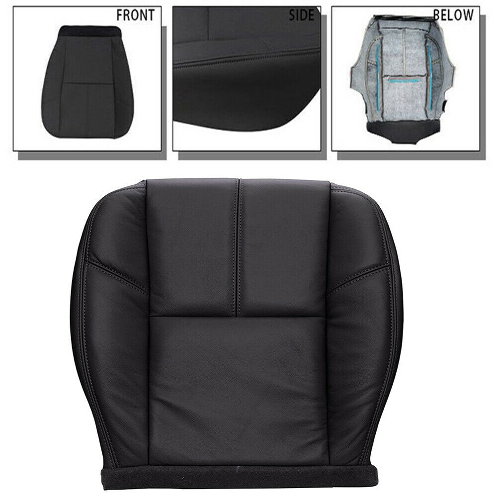 For 2007-2013 Chevy Silverado 1500 2500 3500 HD Driver Bottom Seat Cover Black