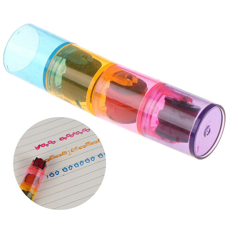 3Pcs Kid Colorful Image Learning Stamps Seals Educational DIY Drawing Toys -Y1