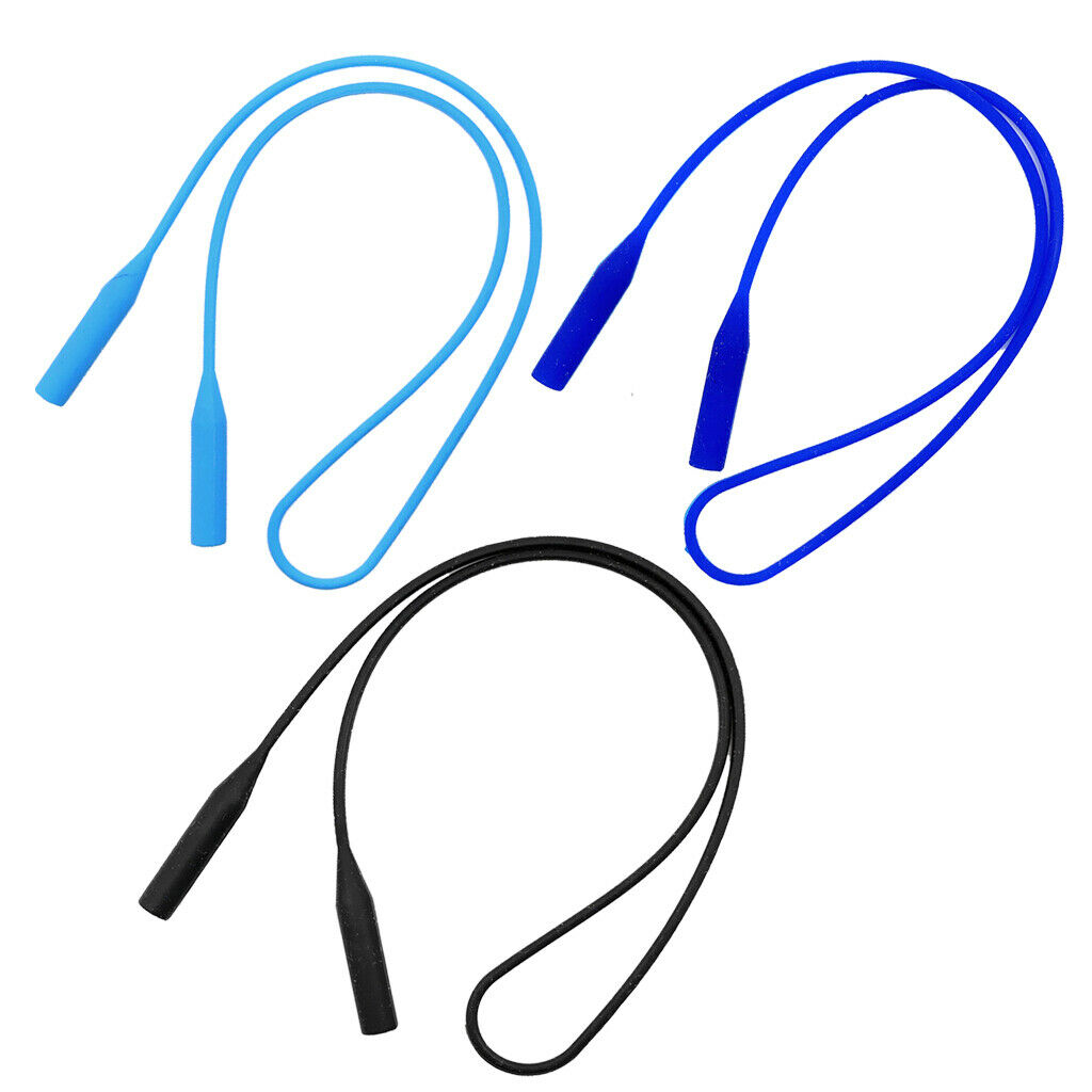 3 Pieces Anti Slip Eyewear Retainer Strap Silicone Cords - Sunglass Neck Cord