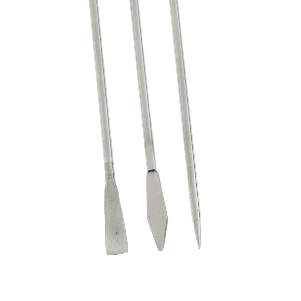Stainless Steel Micro Spoon Spatulas Set (Pack of 3)