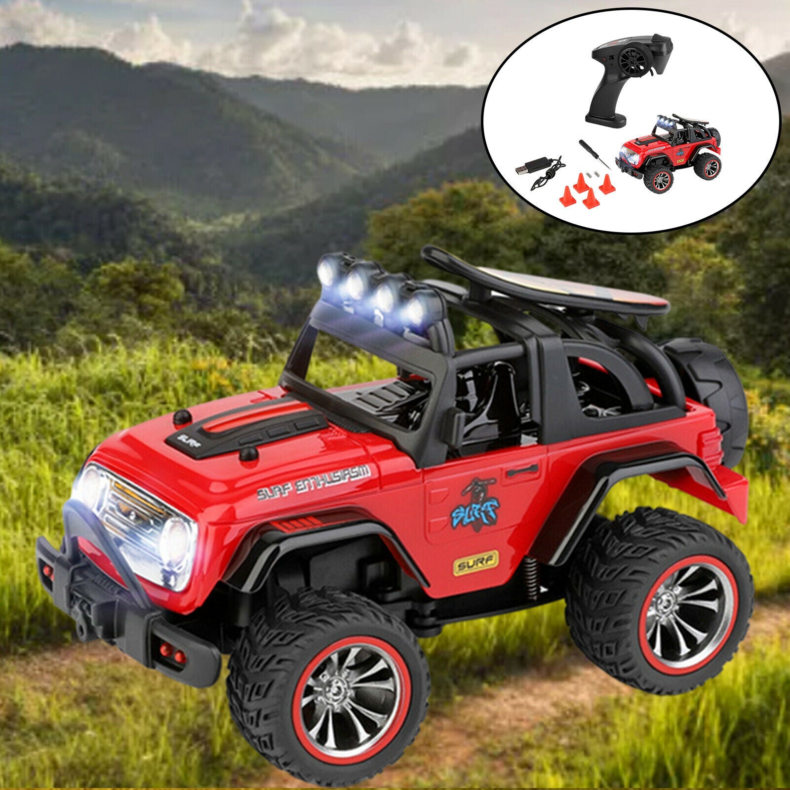 1:32 4WD Remote Control Truck High Speed Racing Vehicle 25km/h Off-Road Car