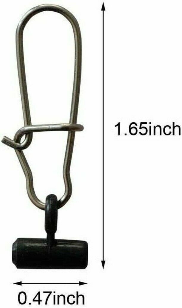 100x Durable Fishing Line Weights Sinker Slider Duo Lock Snaps Surf Fishing