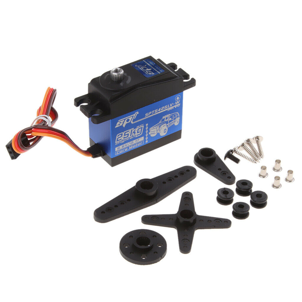 Metal RC Car Servo 25kg for 1/8 1/10 RC Crawler Truggy Truck Accessory