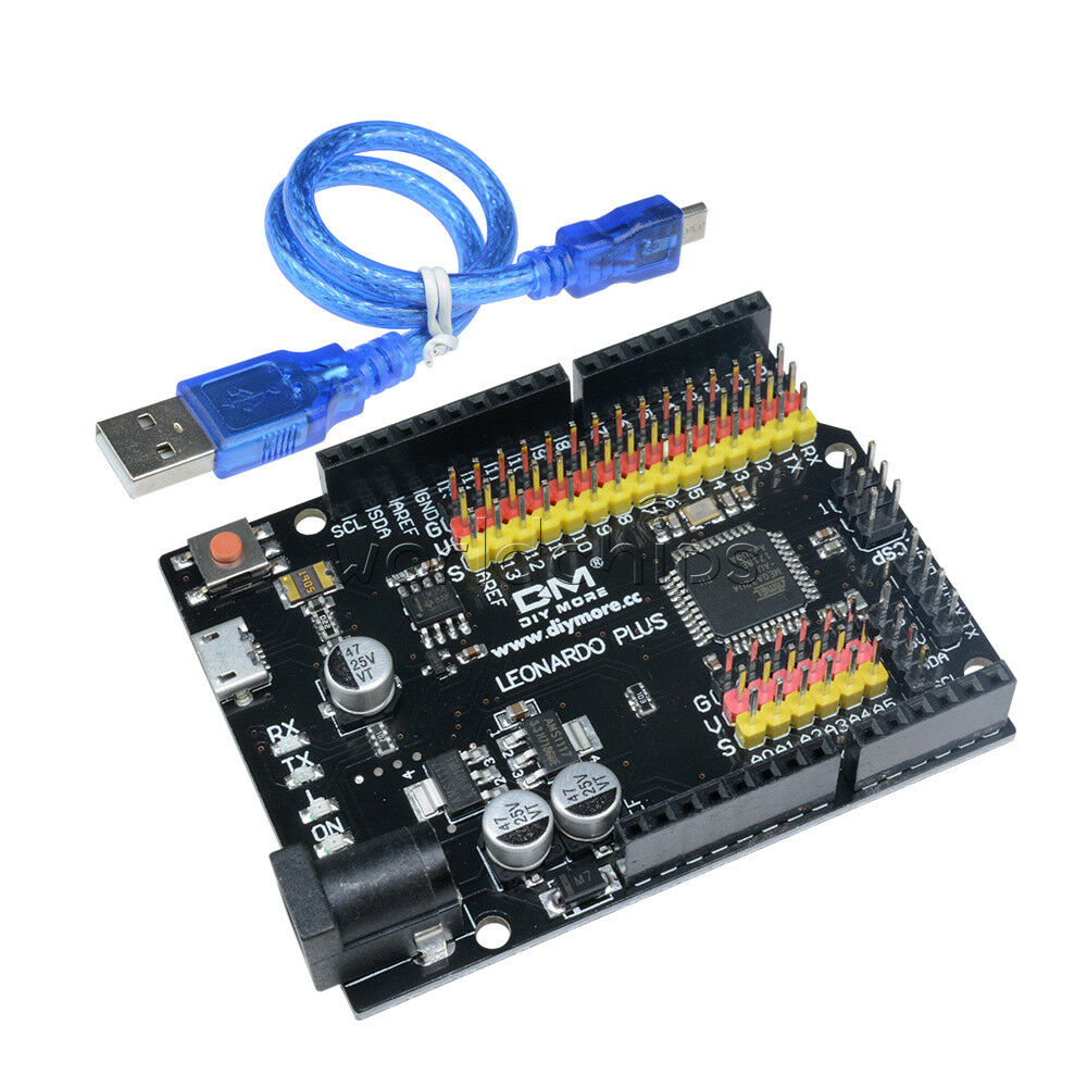 Leonardo R3 Plus ATmega32U4 Microcontroller Expansion Board +Cable for Arduino