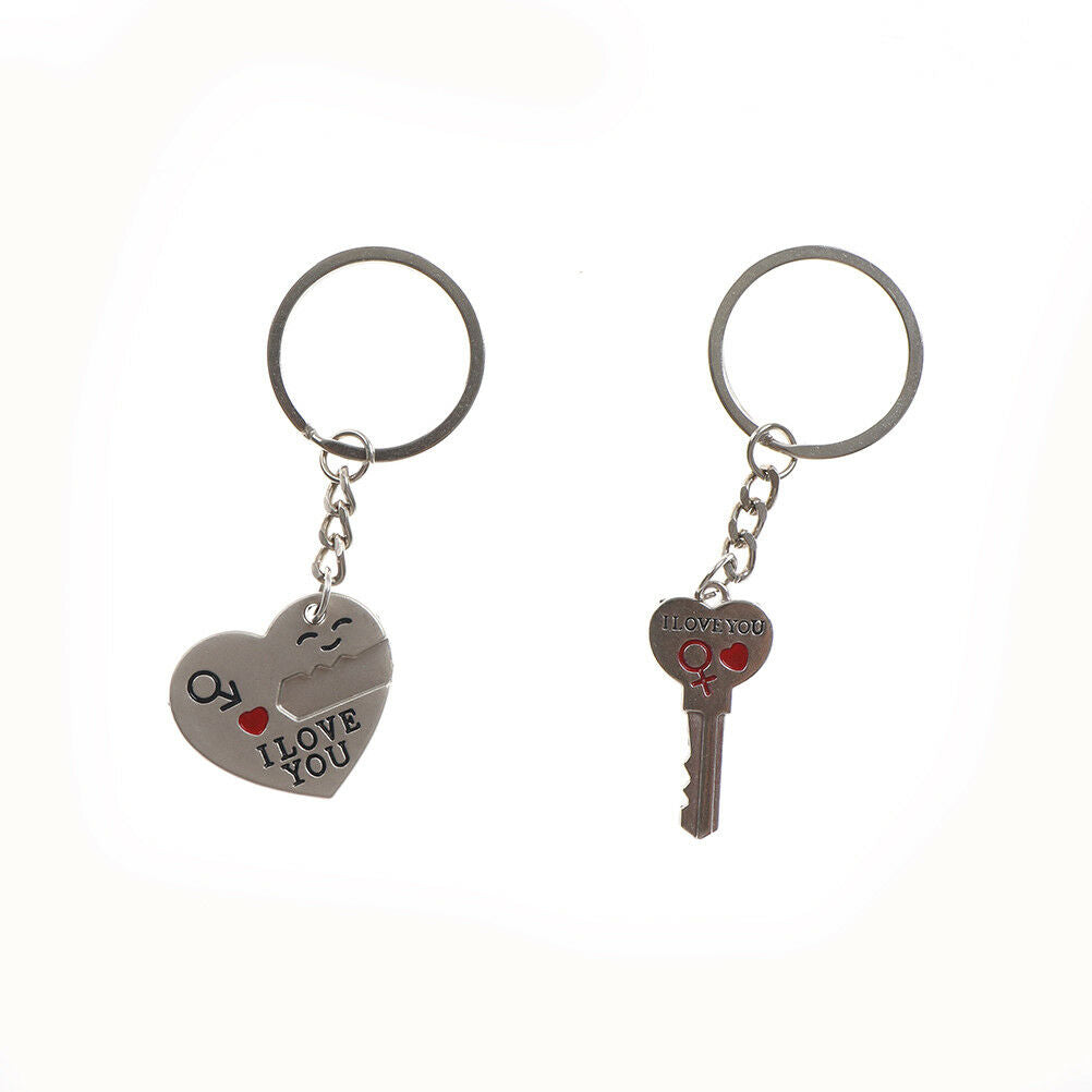 1 set Creative crush you piercing heart couple key ring for weeding gift.l8