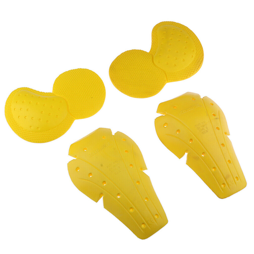 Motorcycle Motocross CE Approved Armour Hip & Knee Protection Pads Yellow
