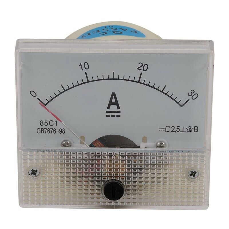 85C1-A Dc Analog Ampere Meter Panel Meter Gauge 30A Amp Gauge Current MechanicV5