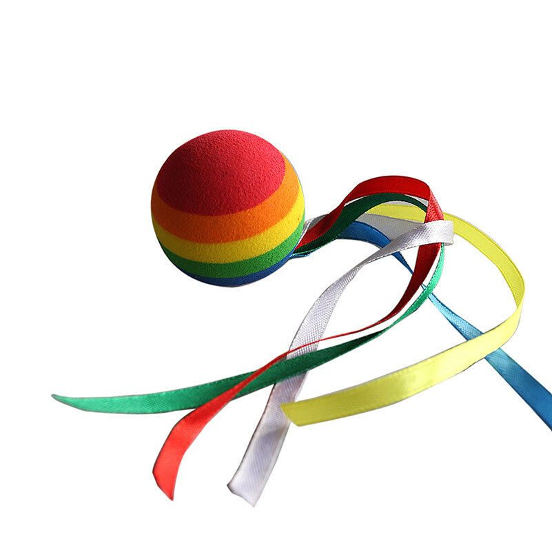 Car Antenna Toppers Rainbow Ball Colored Ribbon Antenna Balls Unique design.DD