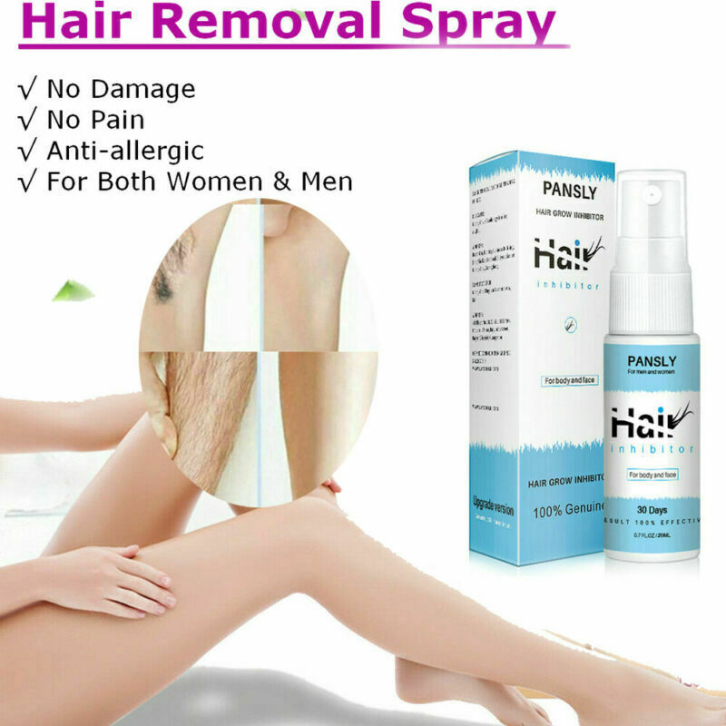 US 100% Natural Permanent Hair Removal Spray Stop Hair Growth Inhibitor Remover