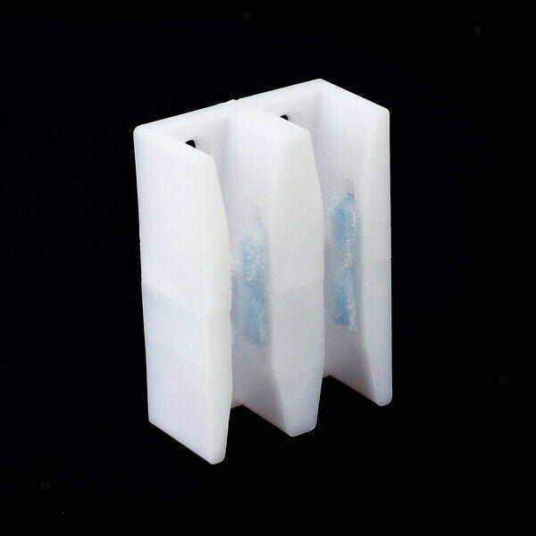 3-part Sliding Door Panels Lower Guide ABS Shower Door Post Guide, Color White