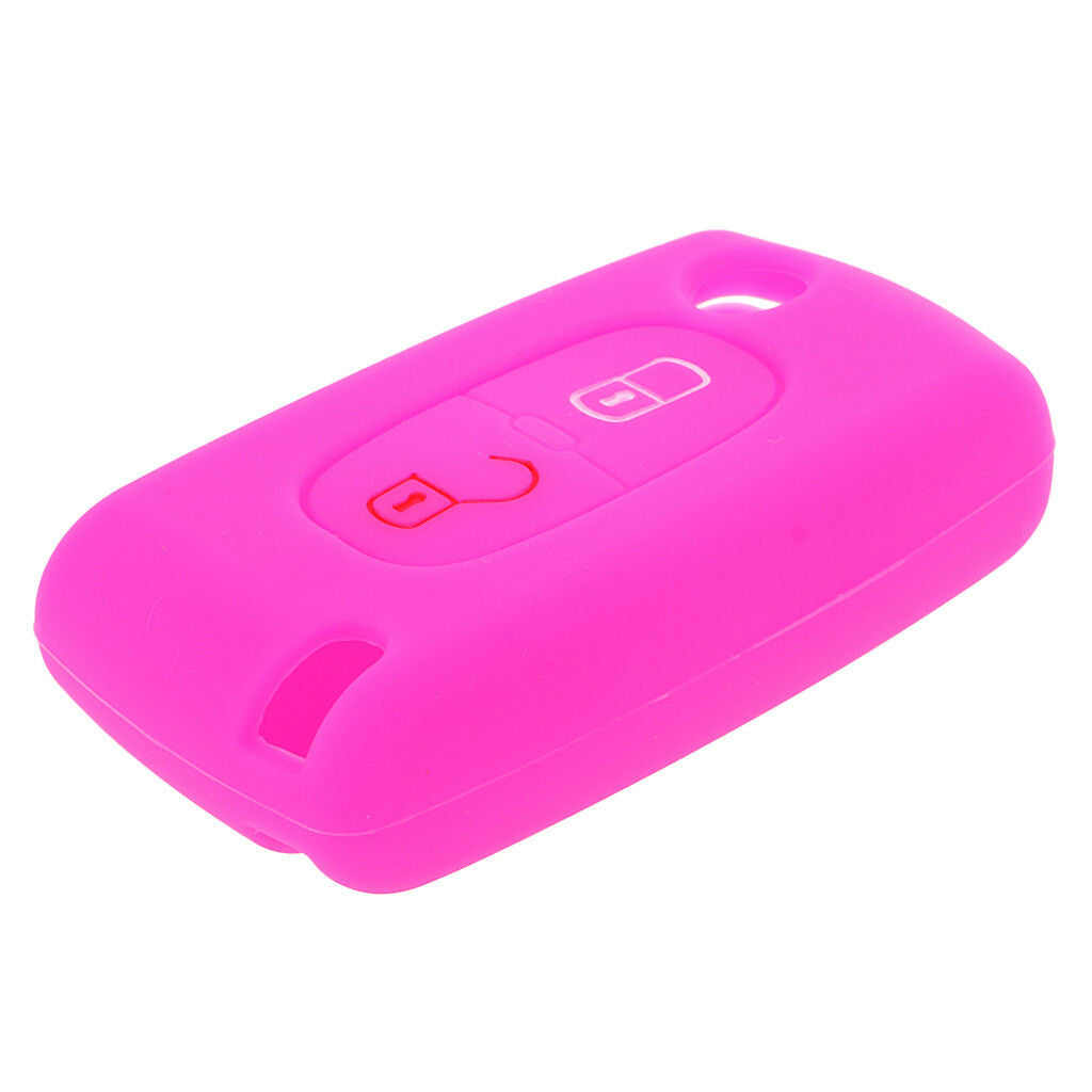 Rose Car Key Silicone Protective Case Cover for PEUGEOT 107 207 307 407