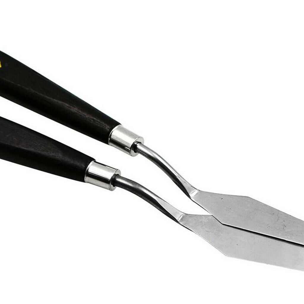 5-piece paint scraper set stainless steel and wooden spatula set for