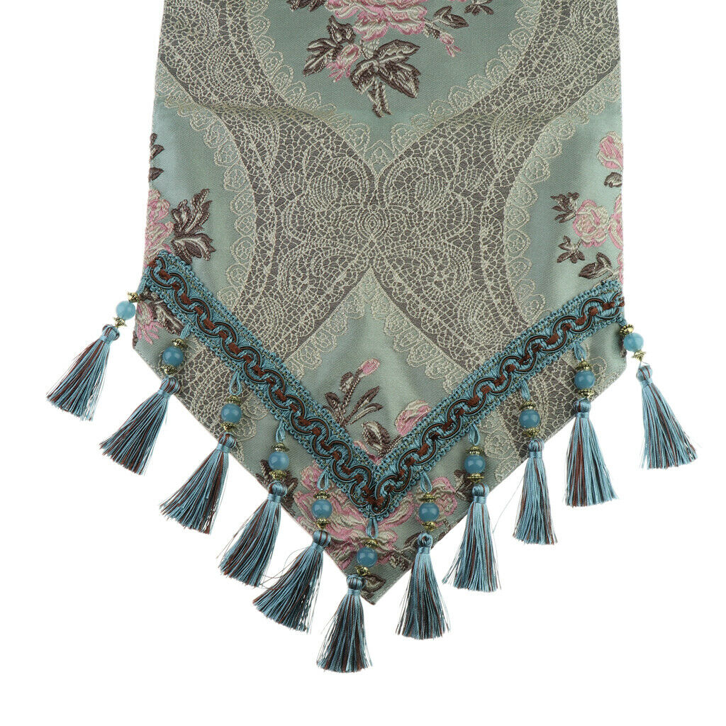 Elegant Table Runner Embroidered Dining Table Cloth Cover for Outdoor Garden